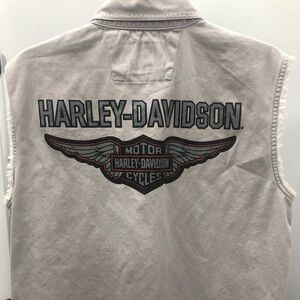 Harley Davidson Mens Blowout Winged Bar & Shield, Factory Sleeveless Shirt